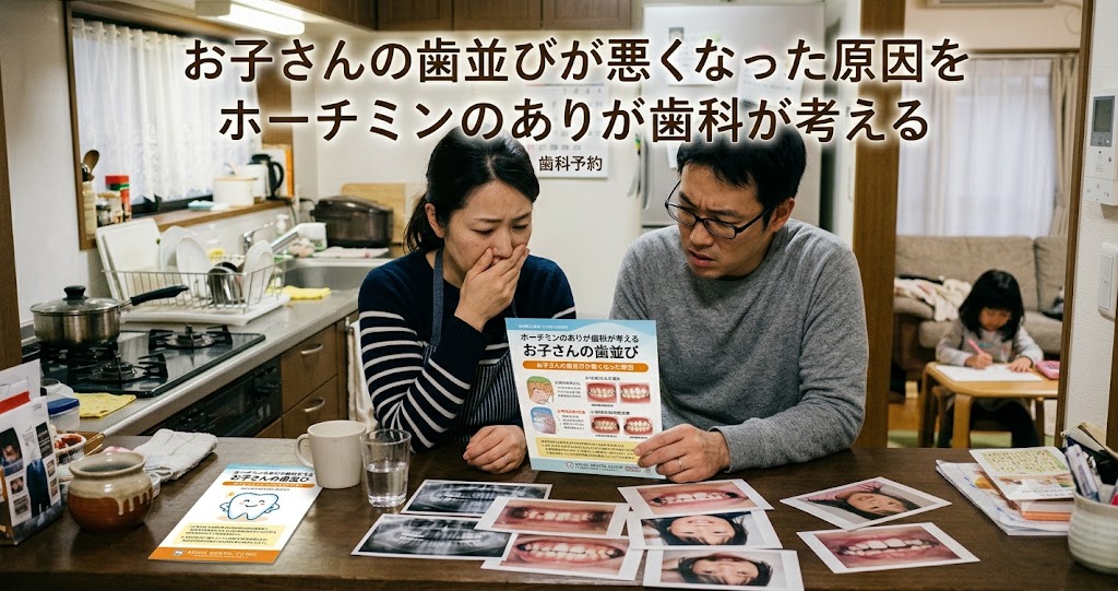 家で子供の歯並びが悪いんじゃなかと2人で悩む夫婦
