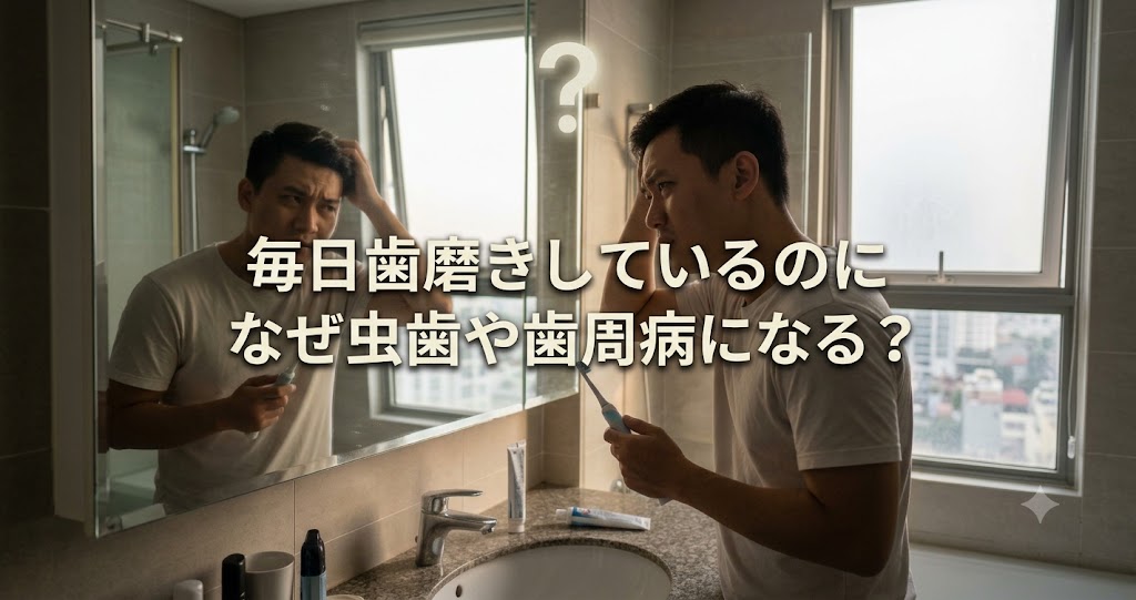 毎日歯磨きしているのになぜ虫歯や歯周病になる？と疑問のあるホーチミン在住男性