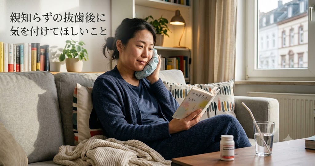 ホーチミンで親知らず抜歯後、安静にしている女性駐在員